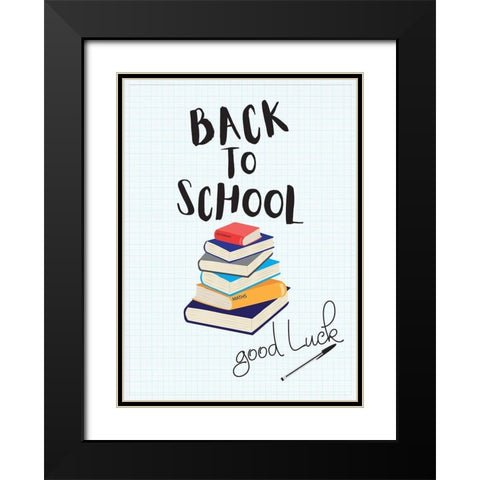 Back to School II Black Modern Wood Framed Art Print with Double Matting by P.S. Art