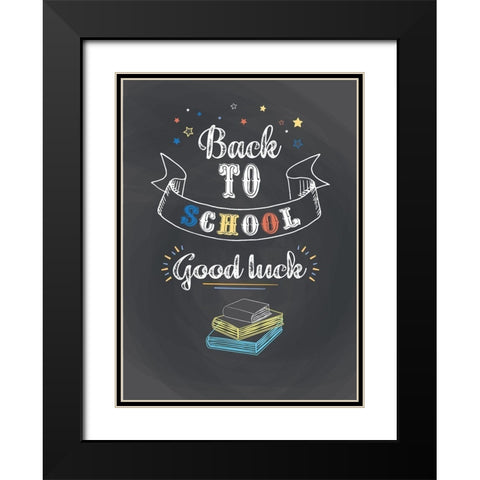 Back to School III Black Modern Wood Framed Art Print with Double Matting by P.S. Art