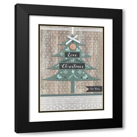Love at Christmas Black Modern Wood Framed Art Print with Double Matting by P.S. Art