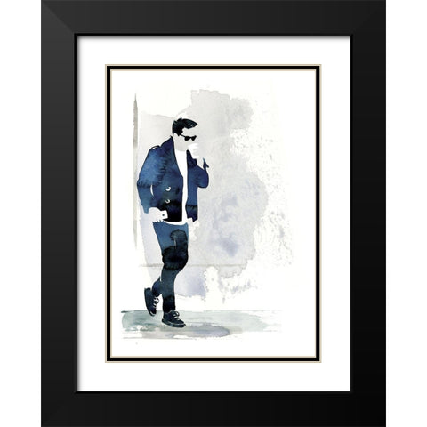 Cool Guy I Black Modern Wood Framed Art Print with Double Matting by P.S. Art