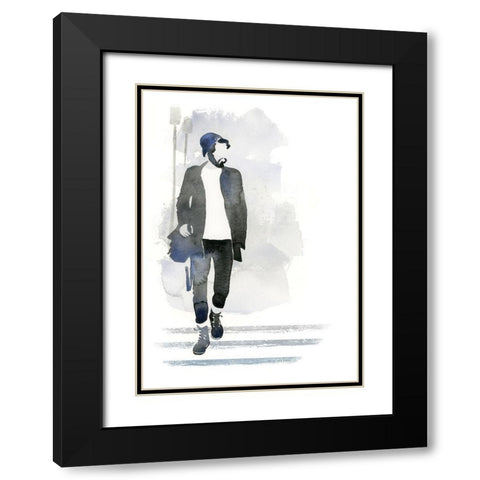 Cool Guy II Black Modern Wood Framed Art Print with Double Matting by P.S. Art