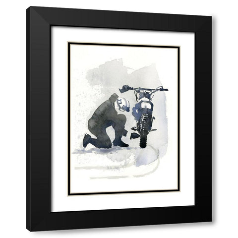 Cool Guy III Black Modern Wood Framed Art Print with Double Matting by P.S. Art