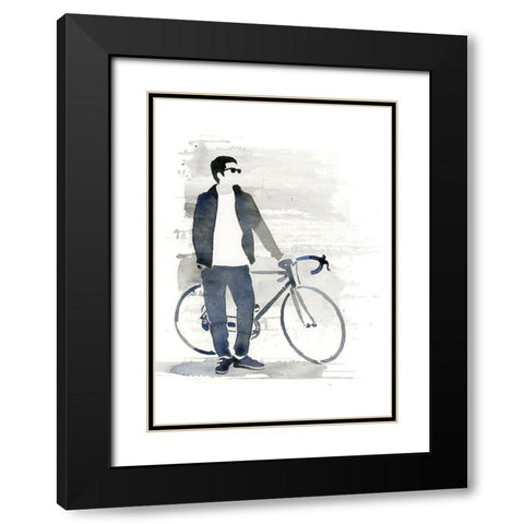 Cool Guy IV Black Modern Wood Framed Art Print with Double Matting by P.S. Art