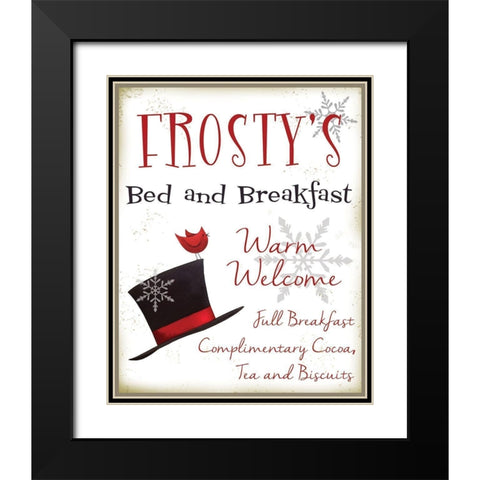 Frosts Bed and Breakfast Black Modern Wood Framed Art Print with Double Matting by P.S. Art