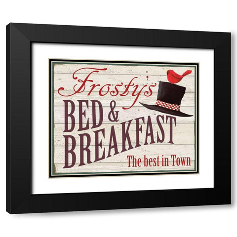 Frostys BandB Black Modern Wood Framed Art Print with Double Matting by P.S. Art