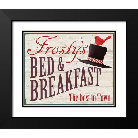 Frostys BandB Black Modern Wood Framed Art Print with Double Matting by P.S. Art