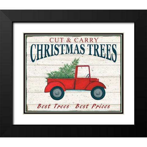 Cut and Carry Black Modern Wood Framed Art Print with Double Matting by P.S. Art