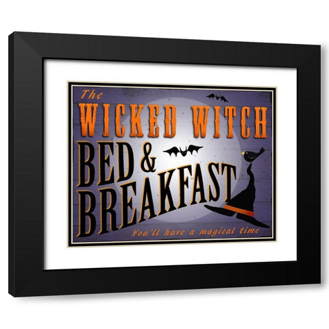 Wicked Witch BandB Black Modern Wood Framed Art Print with Double Matting by P.S. Art