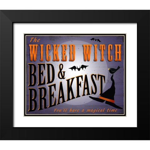 Wicked Witch BandB Black Modern Wood Framed Art Print with Double Matting by P.S. Art