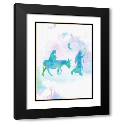 Night Before Black Modern Wood Framed Art Print with Double Matting by P.S. Art