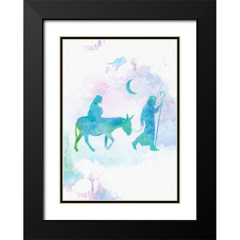 Night Before Black Modern Wood Framed Art Print with Double Matting by P.S. Art