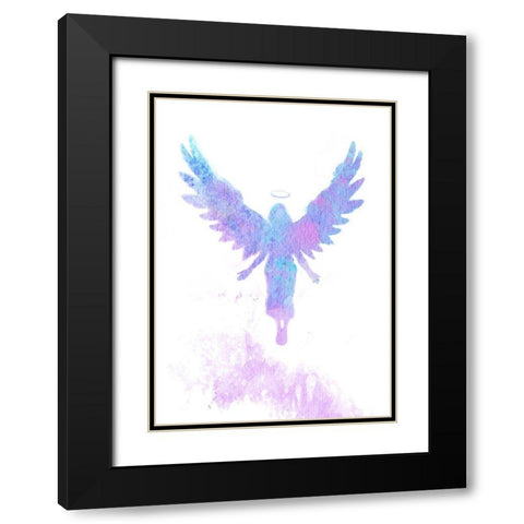 Angels Came Black Modern Wood Framed Art Print with Double Matting by P.S. Art