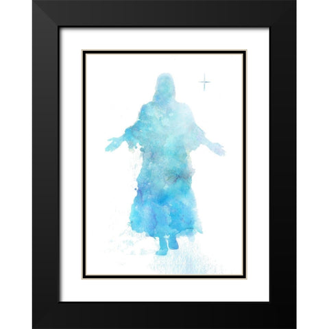 He Returns Black Modern Wood Framed Art Print with Double Matting by P.S. Art