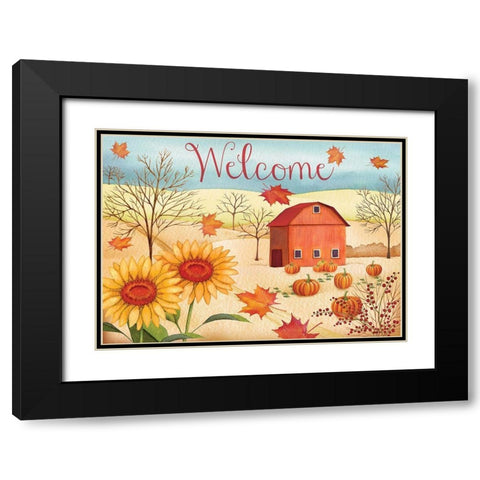 Welcome Barn Black Modern Wood Framed Art Print with Double Matting by P.S. Art