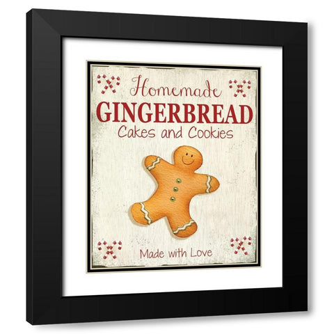 Homemade Gingerbread Black Modern Wood Framed Art Print with Double Matting by P.S. Art