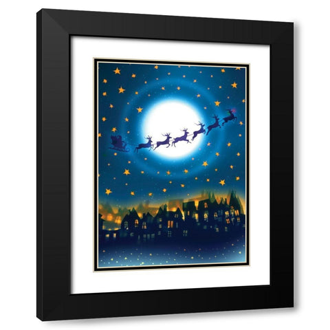 In Flight Black Modern Wood Framed Art Print with Double Matting by P.S. Art