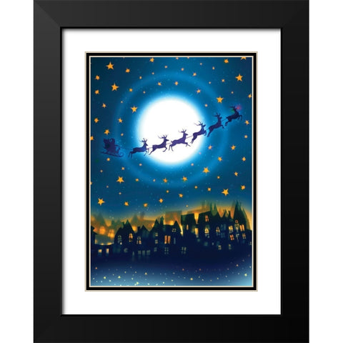 In Flight Black Modern Wood Framed Art Print with Double Matting by P.S. Art