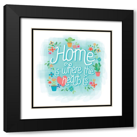 Home Black Modern Wood Framed Art Print with Double Matting by P.S. Art