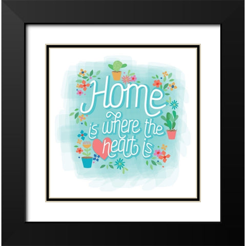 Home Black Modern Wood Framed Art Print with Double Matting by P.S. Art