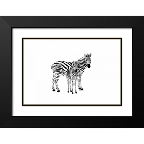 Me and My Mom Black Modern Wood Framed Art Print with Double Matting by Murdock, Ramona