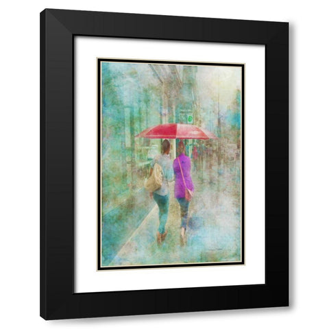 Rainy in Paris I Black Modern Wood Framed Art Print with Double Matting by Murdock, Ramona
