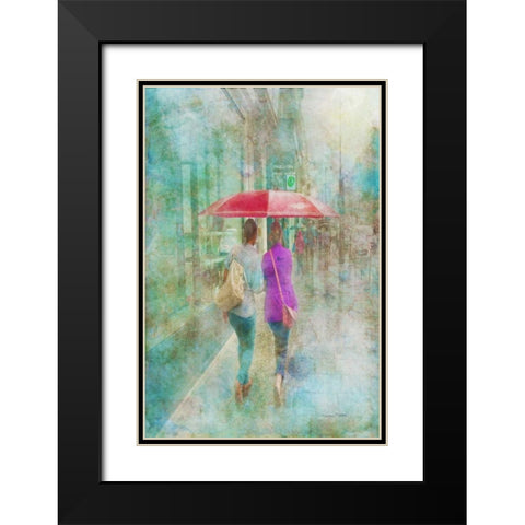 Rainy in Paris I Black Modern Wood Framed Art Print with Double Matting by Murdock, Ramona