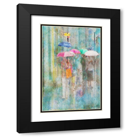 Rainy in Paris II Black Modern Wood Framed Art Print with Double Matting by Murdock, Ramona