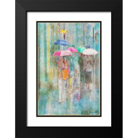 Rainy in Paris II Black Modern Wood Framed Art Print with Double Matting by Murdock, Ramona