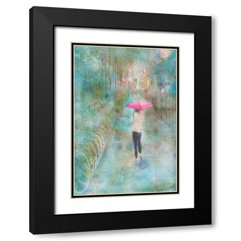 Rainy in Paris III Black Modern Wood Framed Art Print with Double Matting by Murdock, Ramona