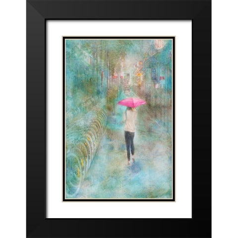 Rainy in Paris III Black Modern Wood Framed Art Print with Double Matting by Murdock, Ramona