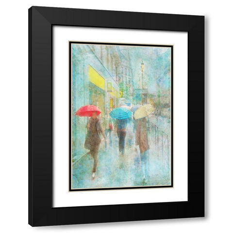 Rainy in Paris V Black Modern Wood Framed Art Print with Double Matting by Murdock, Ramona