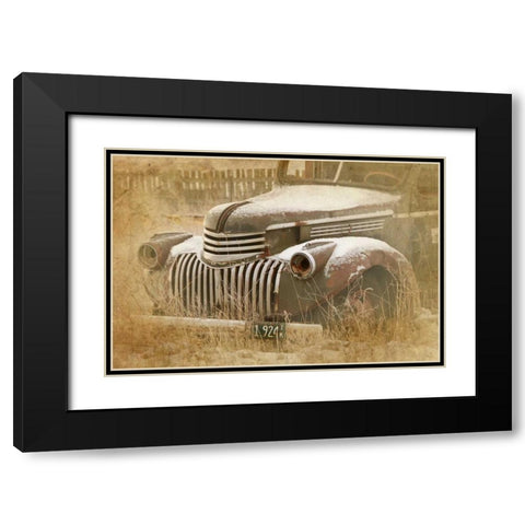 Truck Circa Black Modern Wood Framed Art Print with Double Matting by Murdock, Ramona