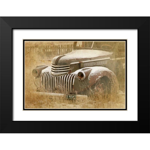 Truck Circa Black Modern Wood Framed Art Print with Double Matting by Murdock, Ramona