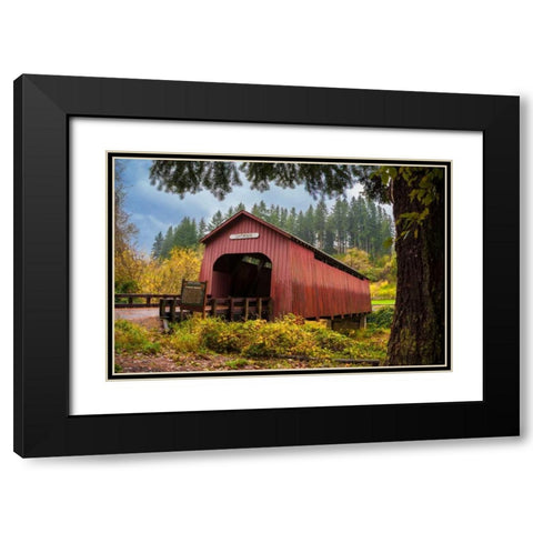 Chitwood Bridge Black Modern Wood Framed Art Print with Double Matting by Murdock, Ramona