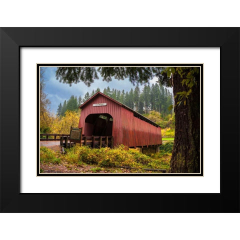Chitwood Bridge Black Modern Wood Framed Art Print with Double Matting by Murdock, Ramona