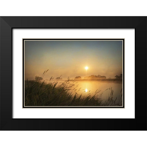 Misty Morning Black Modern Wood Framed Art Print with Double Matting by Murdock, Ramona
