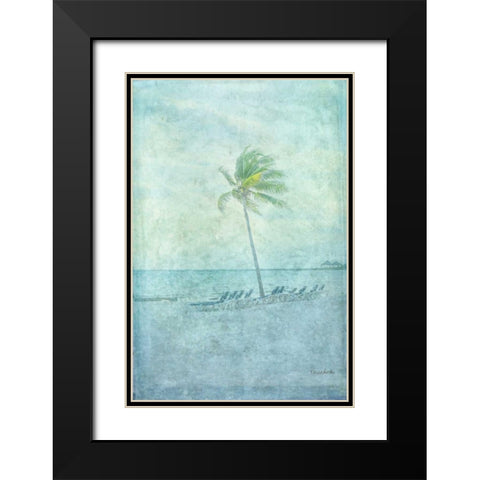 Palm I Black Modern Wood Framed Art Print with Double Matting by Murdock, Ramona