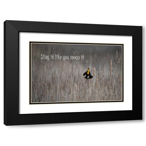 Sing Black Modern Wood Framed Art Print with Double Matting by Murdock, Ramona