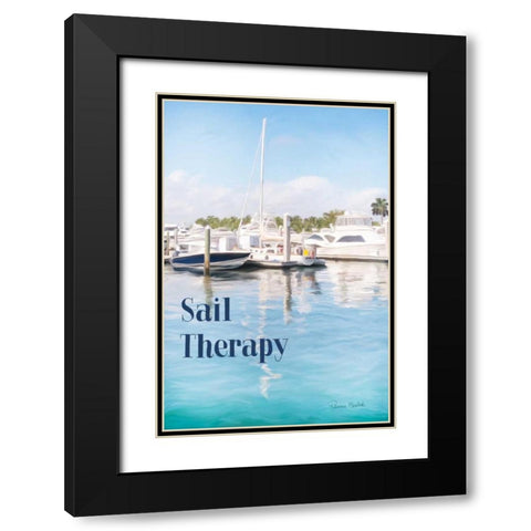 Sail Therapy Black Modern Wood Framed Art Print with Double Matting by Murdock, Ramona