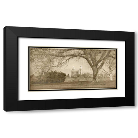 Logan Temple II Black Modern Wood Framed Art Print with Double Matting by Murdock, Ramona