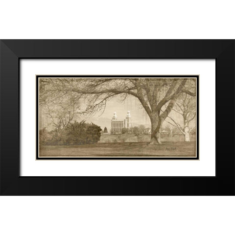 Logan Temple II Black Modern Wood Framed Art Print with Double Matting by Murdock, Ramona