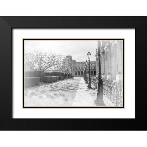 Avenue De La Louvre Black Modern Wood Framed Art Print with Double Matting by Murdock, Ramona