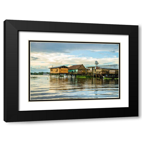 Amazon Beach House Black Modern Wood Framed Art Print with Double Matting by Murdock, Ramona