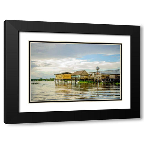 Amazon Beach House II Black Modern Wood Framed Art Print with Double Matting by Murdock, Ramona