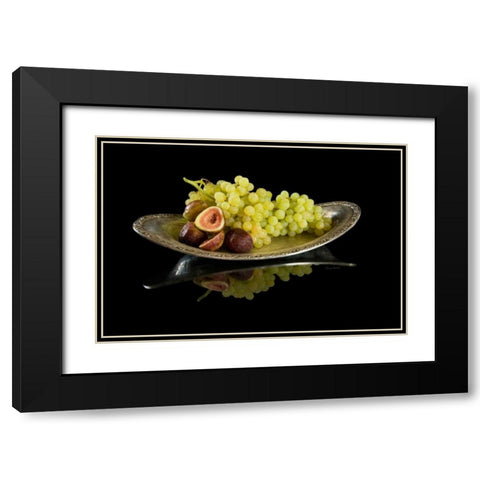 Figs N Grapes Black Modern Wood Framed Art Print with Double Matting by Murdock, Ramona