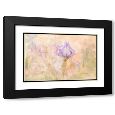 Iris in My Garden Black Modern Wood Framed Art Print with Double Matting by Murdock, Ramona