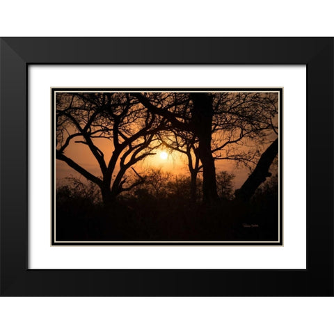 Africa Sunset Black Modern Wood Framed Art Print with Double Matting by Murdock, Ramona