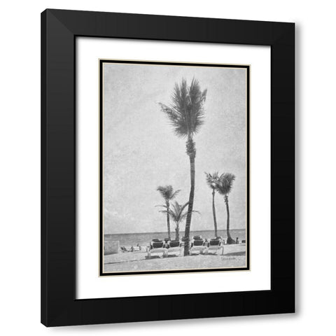 Blue Serenity Black Modern Wood Framed Art Print with Double Matting by Murdock, Ramona