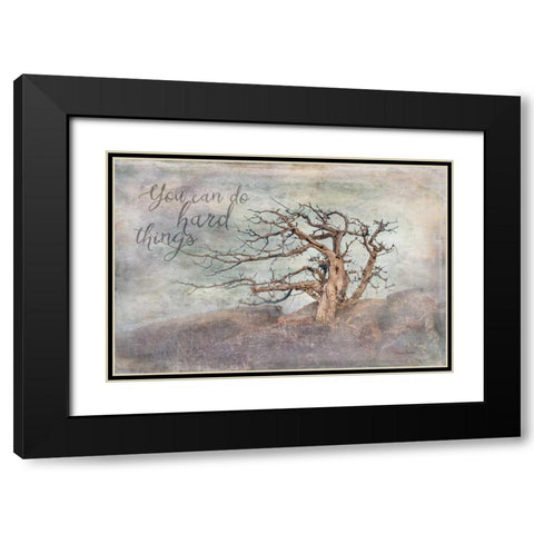 Hard Things Black Modern Wood Framed Art Print with Double Matting by Murdock, Ramona