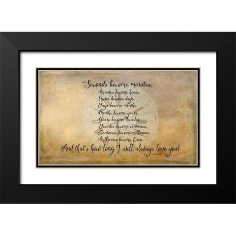 Seconds to Eons Black Modern Wood Framed Art Print with Double Matting by Murdock, Ramona